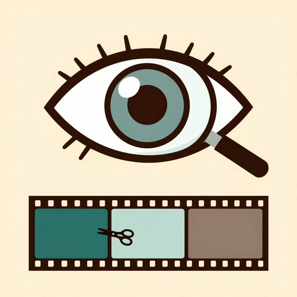 Illustration of video frames arranged for visual analysis